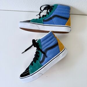 Vans Sk8-Hi Multi-Color Block High Top Retro Sneakers - Men’s 7 / Women’s 8.5